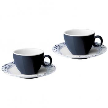Brunner 2 Tazzine con Piatto Design Oro