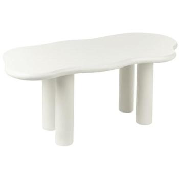 Table de Repas Design Ondle Blanc Cassé