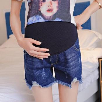 Short maternité en denim léger