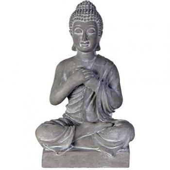 Buddha Statue sitzend aus Zement 27 cm