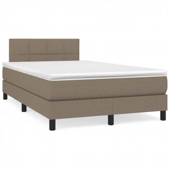 VidaXL Boxspringbett 120x190 cm Taupe Stoff mit Matratze