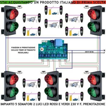 INTEGRAZIONE SEMAFORICA 5 VIE IP65 230V