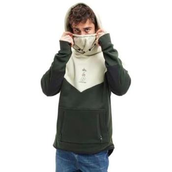 Eco Hoodie Hydroponica – Cappuccio Verde/Muscio, Grigio Scuro (M)