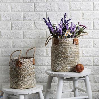Hanging Wicker Flower Vase Baskets