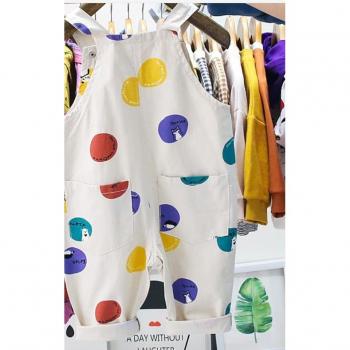 Toddler Cotton Print Overalls