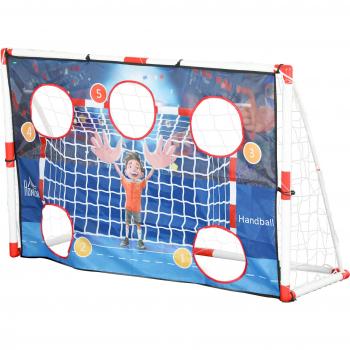 Outdoor-Handballset für Kids – 5 Zielschießen, aufblasbar, mit Pumpen, U‑Erdnägel, kompakter Rahmen