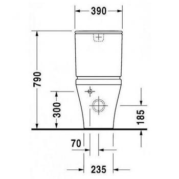 Duravit Coperchio WC DURASTYLE 390x170mm con Attacco Inferiore a Sinistra Bianco