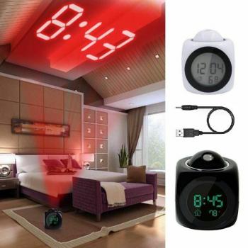 Multifunctional LCD Time Projection Alarm Clock