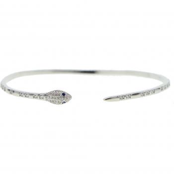 Pulsera de Serpiente con Amuleto de Zirconita Cúbica