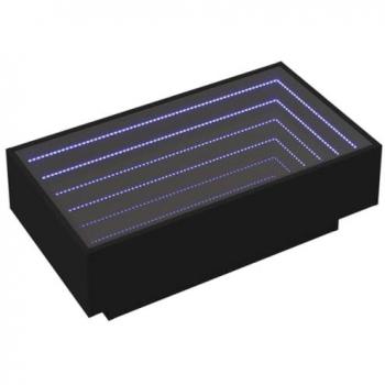 Mesa de Centro VidaXL Preto LED 90x50x30