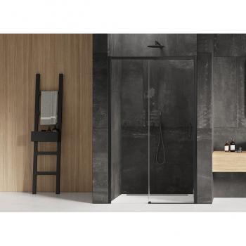 Douche design noire 100 cm, 2 volets, Otitec