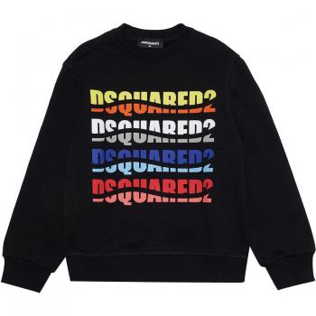 Dsquared2 felpa nera bambino taglia 12