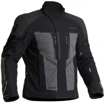 Giacca Impermeabile Moto Halvarssons Vansbro Tessile Nero Grigio 48