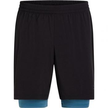 ENERGETICS Herren‑Shorts Crysos 2‑in‑1 M – Black/Blue Petrol – Performance‑Sporthose
