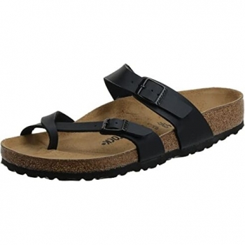 Birkenstock Mayari Sandalias Mujer, Negro, 39 EU