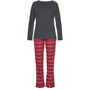 H.I.S 2-teiliges Pyjama Set mit karierter Hose für Damen