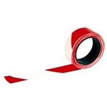 RUBAN D'ALERTE ROUGE ET BLANC 50MM X 100M