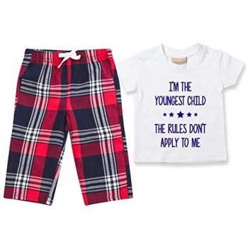 Mini-Adult Red Tartan Sleepwear for 5‑6 Year Olds – “I’m the Youngest”