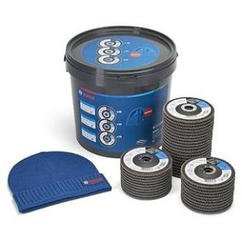 Kit de discos abrasivos Bosch X551 40 unidades + set de beanie (115 mm)