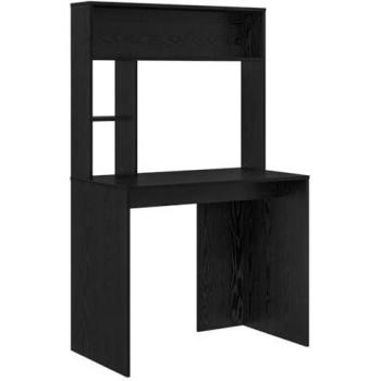 Engineered Wood Black Oak Desk with Shelf, 91x50x149 cm – VidaXL