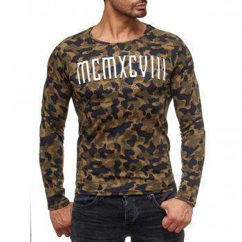 Red Bridge Camouflage Langarmshirt Herren MCMXCVIII Slim-Fit RBC M2108