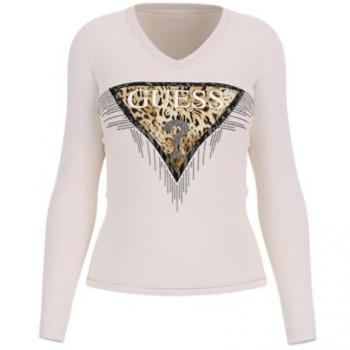 T-Shirt Triangolo con Stampa Animalier