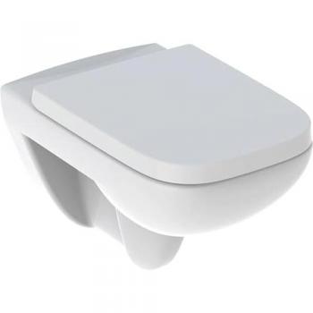 Keramag GmbH Geberit Renova Plan Set Wand-WC Tiefspüler, Rimfree, mit WC-Sitz, weiß, 500.817.00.1