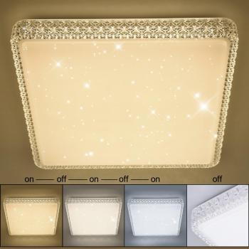 VINGO 60 W LED Eckdecke mit Farbwechsel – Modernes Glühkrystal