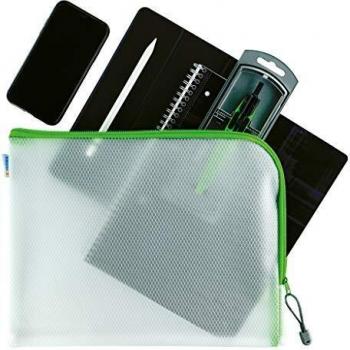 HERMA Mesh Bags A4+ Reißverschlusstasche grün