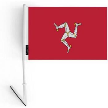 Multicolored Isle of Man Flag Bundle – 5 Pack, 14x21 cm, Adhesive Polyester