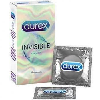 Durex Preserv Invisible Extra Lubrif X10