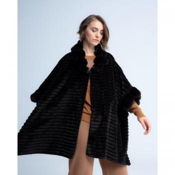Poncho Negro Mujer Niza