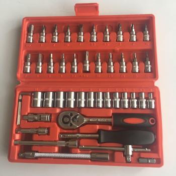 Juego de 46 Herramientas de Reparación para Coche y Motocicleta