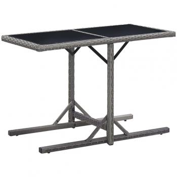 Mesa de Jardim VidaXL Antracite 110x53x72 (Vidro + Vime)
