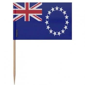 Cure-dents 100 pièces Drapeau Cook 8cm