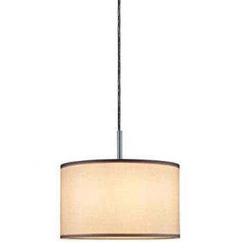 Textured White Lampshade with Fernleaf Design, Ø 25.5 cm, Height 15.2 cm