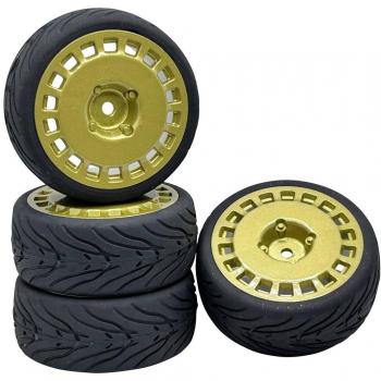 Reely 1:10 Set di 4 ruote Devil RA Oro per auto stradale