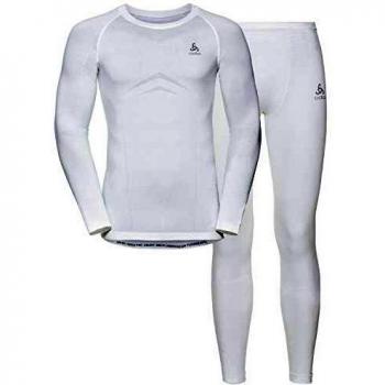 Odlo Herren Evolve Warm Thermo Outfit Weiß XL