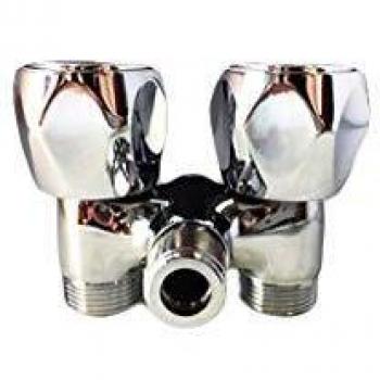 Dual-Port Brass Wash Machine Tap ½ x ¾ x ¾