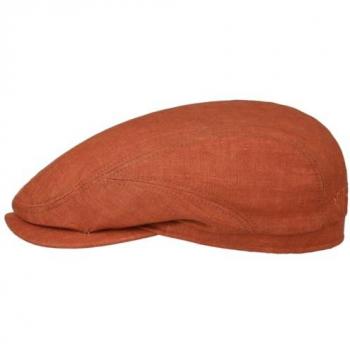 Stetson Belfast Linen Summer Cap (Orange‑Red) – 59 cm