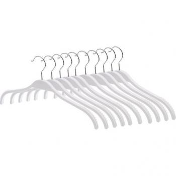 Simple 10-Piece Plastic Garment Hangers