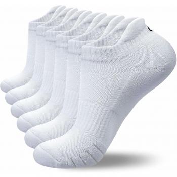 Anqier Gepolsterte Laufsocken Schwarz 6 Paar – Herren