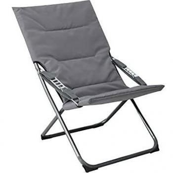 Tumbona 4 Posiciones Acolchada 7house Color Gris