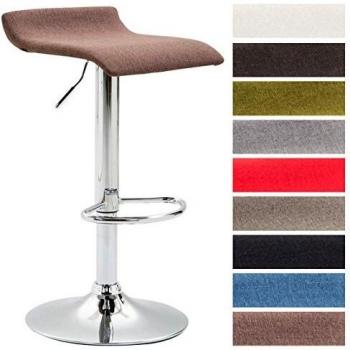 Tabouret de bar contemporain Dyn V2 en tissu marron