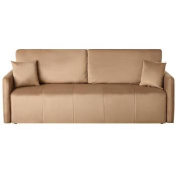 Salon 3 places convertible velours marron clair – modèle Egge
