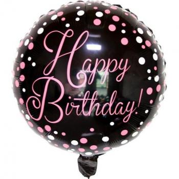 Happy Birthday Foil Balloon with Crown