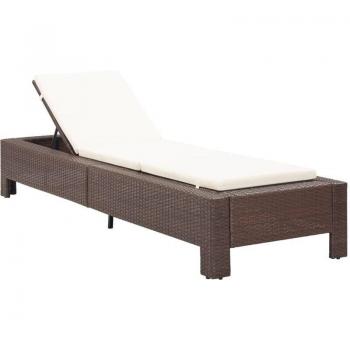 Silla Reclinable de Masaje en Tela Marrón Oscuro