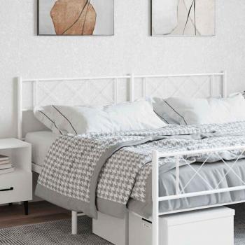 Cabecero Minimalista de Metal Blanco 180 cm