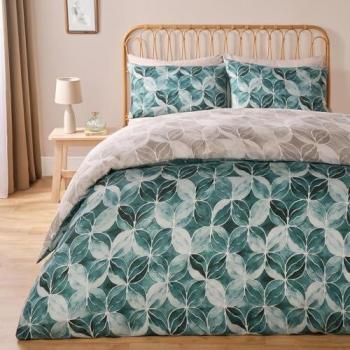 Geo Teal Duvet Cover and Pillowcase Set
