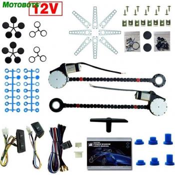 Motobots Kit Ventanilla Eléctrica Universal 2x1, Incluye Arnés